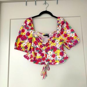 Floral Crop Top - ASOS - US 8